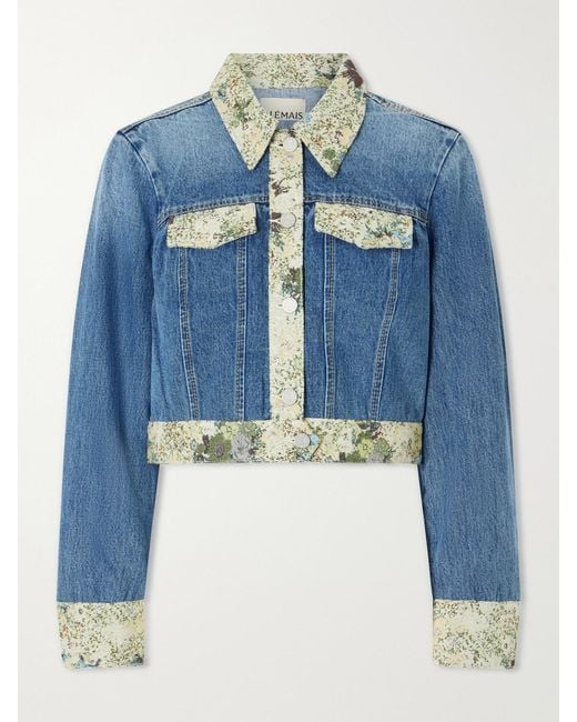 ALÉMAIS Blue Marcel Printed Denim Jacket