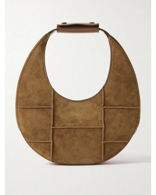 Staud Brown Moon Tote Aus Veloursleder