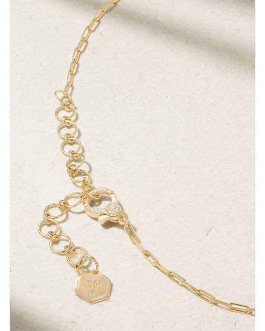 SHAY Natural 18-Karat Rose, Sapphire And Diamond Necklace