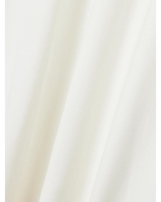 Proenza Schouler White Noelle Midikleid Aus Jersey Aus Einer Baumwollmischung Mit Raffungen