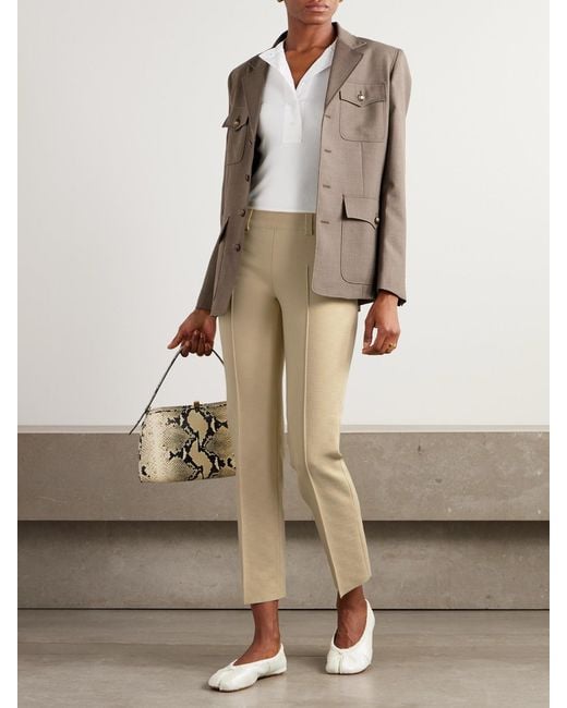 High Sport Natural Julep Stretch-Cotton Straight-Leg Pants