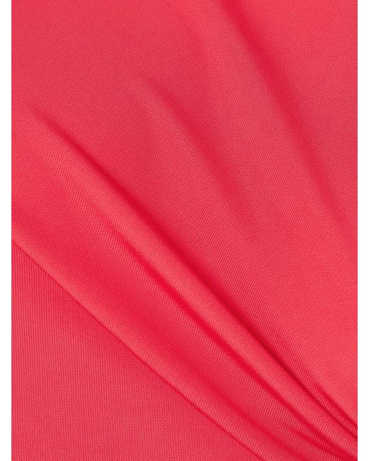 Christopher Esber Pink Gesine Asymmetrisches Oberteil Aus Jersey Mit Raffungen
