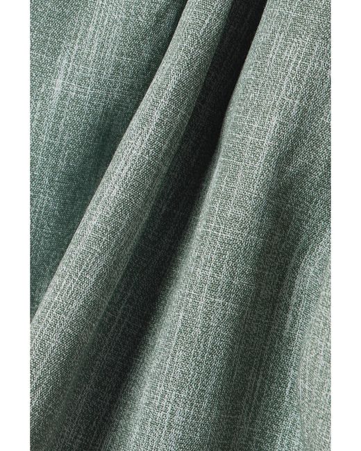 Co. Green Strapless Gathered Wool-Blend Top
