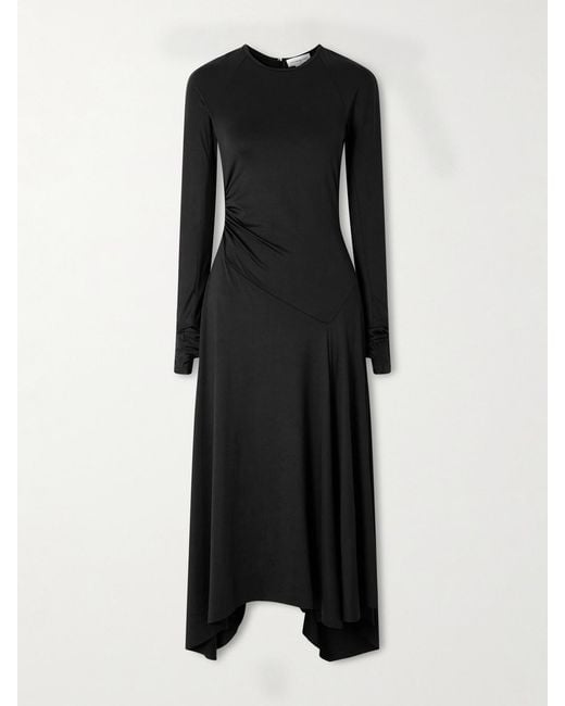 Victoria Beckham Black Jersey Midi Dress