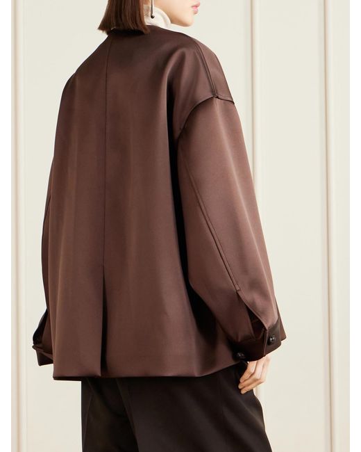 Rohe Brown Recycled-Satin Jacket