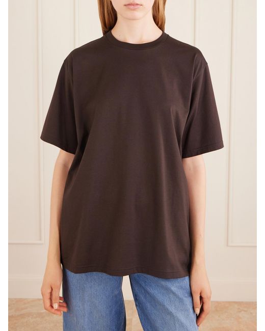 Ssstein Brown Cotton T-Shirt