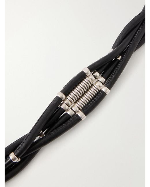 Isabel Marant White Tylka Embellished Braided Leather Belt