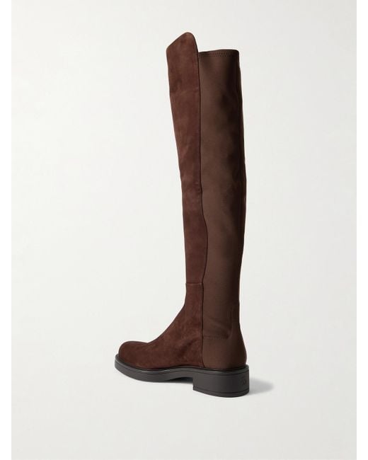 Stuart Weitzman Brown 5050 Celia Suede And Stretch Over-The-Knee Boots