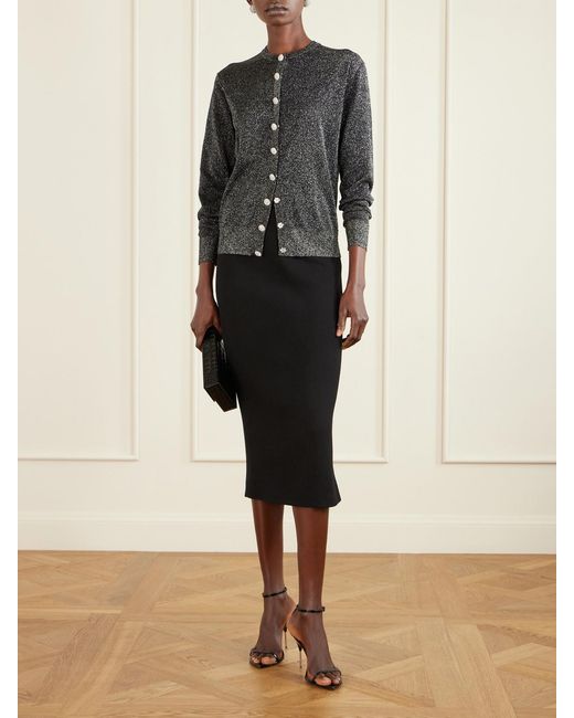 Dolce & Gabbana Black Metallic Knitted Cardigan