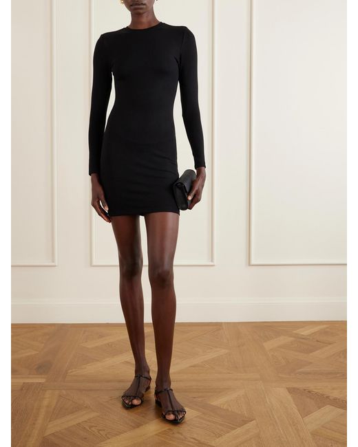 The Park Black Elizabeth Pyratex Power 3 Mini Dress