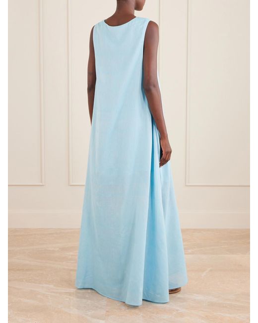 Marrakshi Life Blue The Column Cotton Maxi Dress
