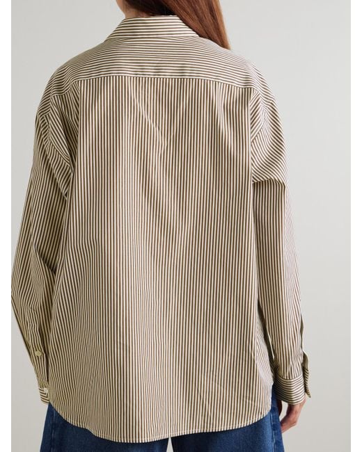 B Sides Natural Nolan Striped Cotton-Poplin Shirt