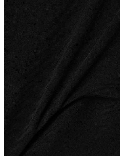 Ann Demeulemeester Black Xana Buckled Fringed Stretch-Crepe Shorts