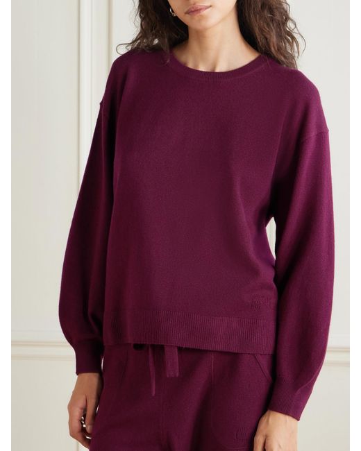 Eres Purple Colorama Famous Wool And Cashmere-Blend Sweater