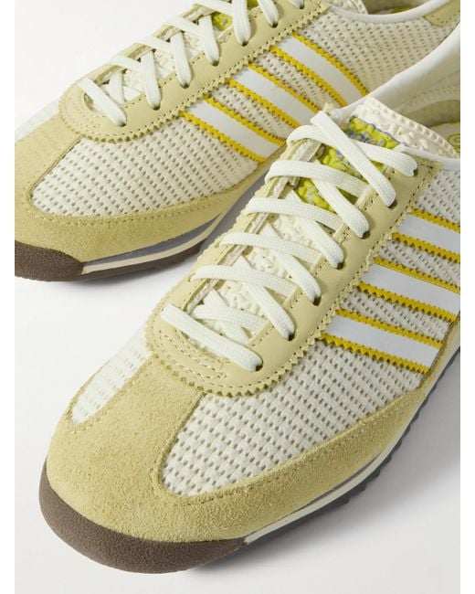 Adidas Originals Metallic Sl 72 Og Suede And Leather-Trimmed Mesh Sneakers