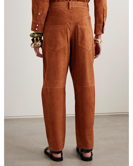 Pantalon Fuselé En Daim Darielle Isabel Marant en coloris Orange
