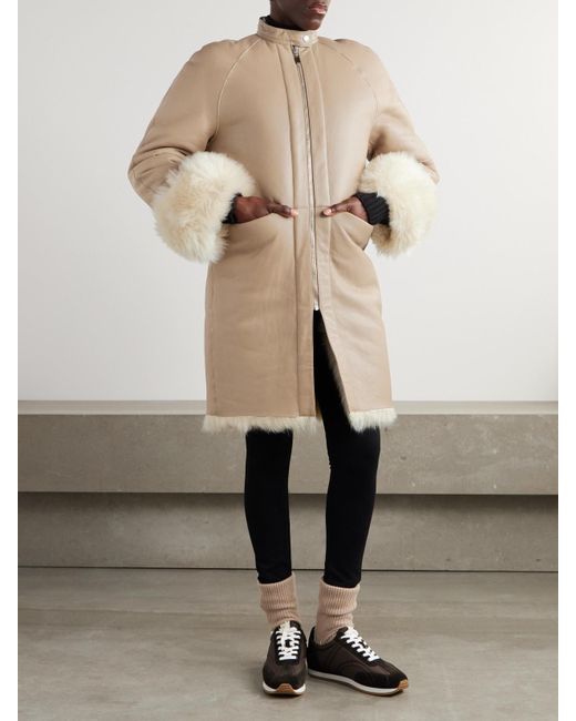 Totême  Natural Avalan Wendbarer Mantel Aus Shearling