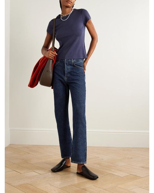 Agolde Blue '90S Pinch Waist High-Rise Straight-Leg Jeans