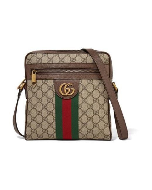 Gucci Ophidia Small Textured Leather-trimmed Printed Coated-canvas ...