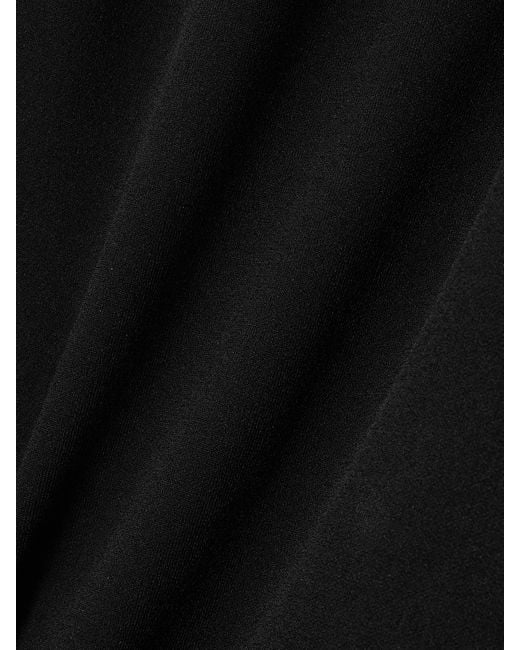 Mugler Black Asymmetrisches Minikleid Aus Stretch-Strick