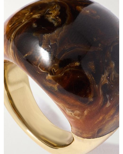Dinosaur Designs Brown Large-Tone Resin Ring