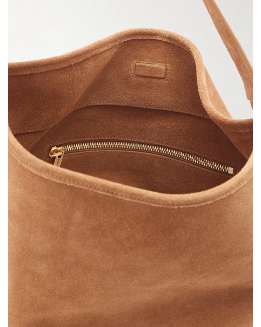 Nili Lotan Brown Cooper Suede Shoulder Bag