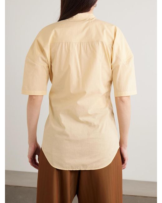 Lemaire Natural Tie-Neck Cotton-Muslin Shirt