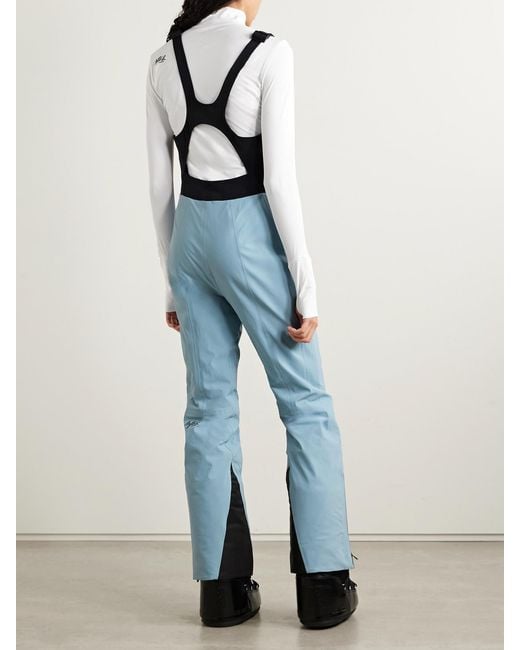 Aztech Mountain Blue Top To Bottom Paneled Stretch Salopettes