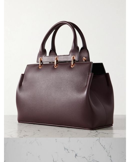 Gabriela Hearst Brown Amethyst Kleine Tote Aus Leder