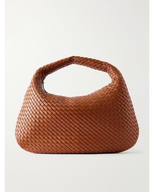 Bottega Veneta Brown Maxi Veneta Intrecciato Leather Shoulder Bag