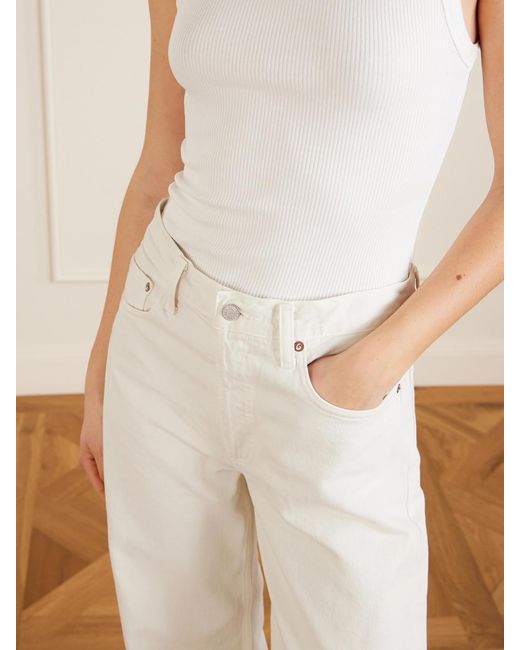 Agolde White Arc Wide-Leg Jeans