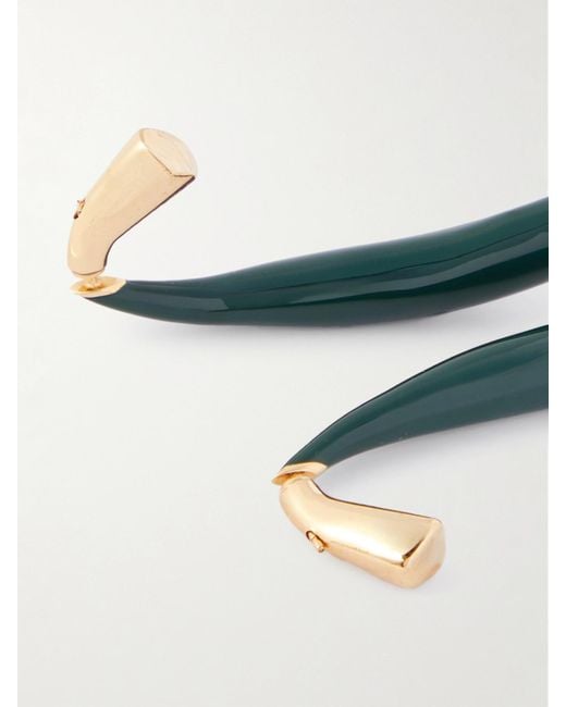 Bottega Veneta Blue Sardine-Tone Enamel Earrings