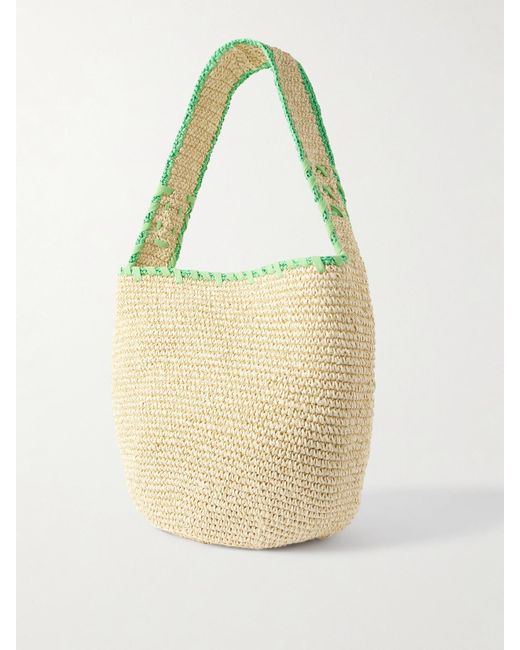 Marni Natural Tote Aus Raffiabast Mit Stickereien