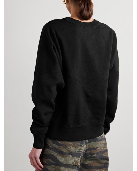 Isabel Marant Black Houston Sweatshirt Aus Jersey Aus Einer Baumwollmischung Mit Detail
