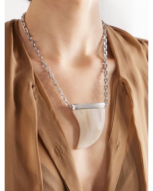 Isabel Marant White Tone And Bone Necklace