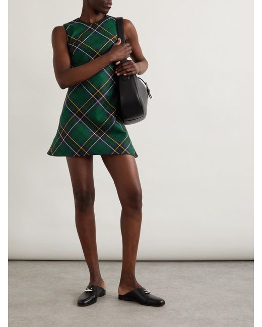 Alexander McQueen Green Minirock Aus Wolle Mit Karomuster