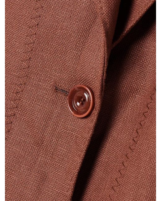 Zimmermann Brown Illuminate Linen Blazer