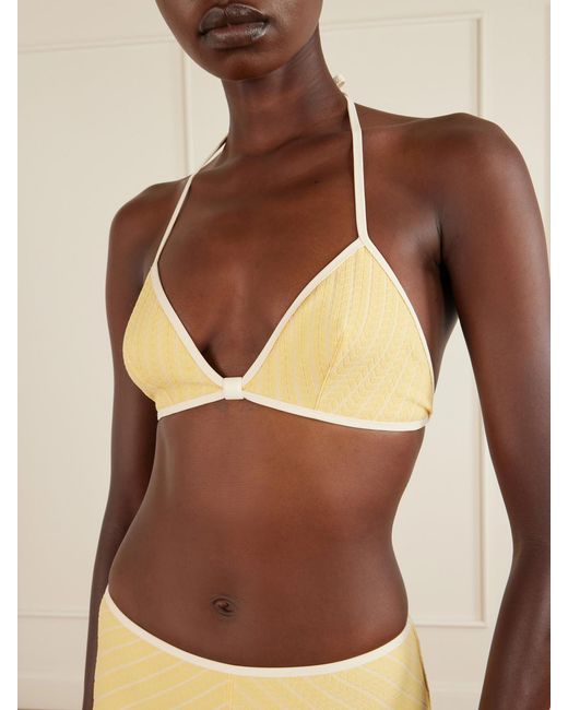Eres Natural Sunshine Jacquard Bikini Top