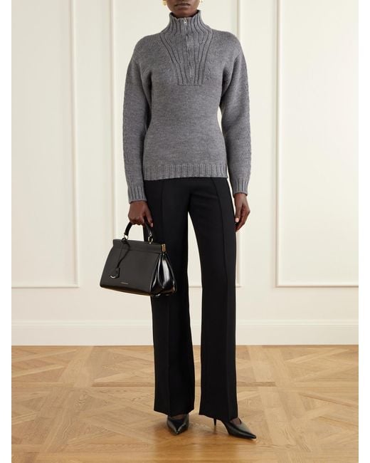 Victoria Beckham Black Sloane Frame Leather Tote