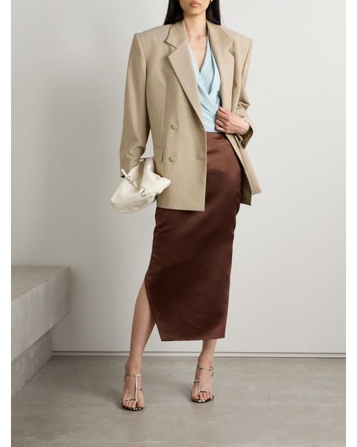 Givenchy Natural Double-Breasted Wool Blazer