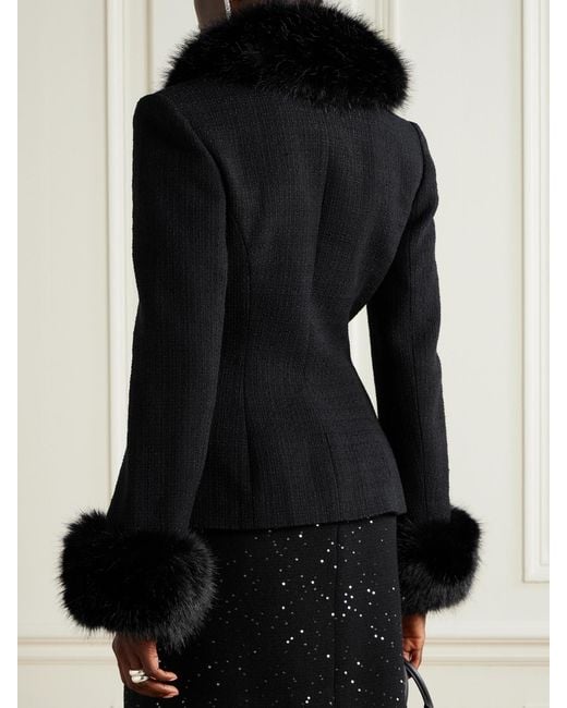 Self-Portrait Black Tweed Jacket