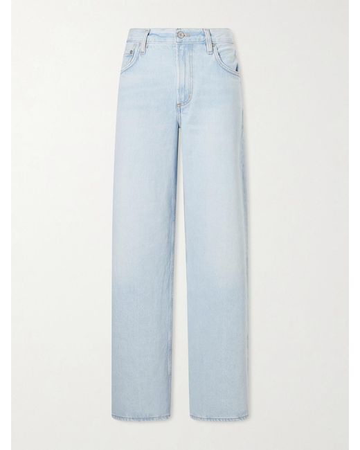 Citizens of Humanity Blue Lindz Mid-Rise Straight-Leg Jeans