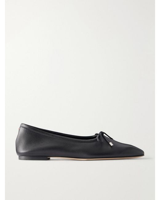 Aeyde White Nomi Leather Ballet Flats
