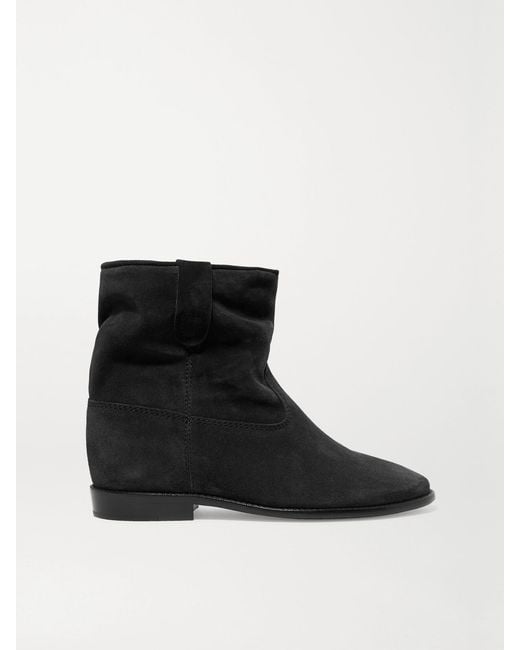 Isabel Marant Black Crisi Suede Ankle Boots