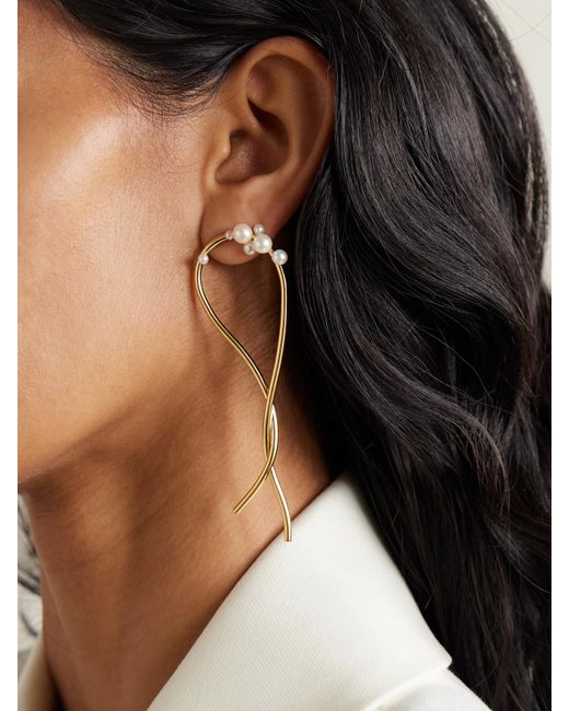 Completedworks White Wild Relatives Vermeil Pearl Earrings