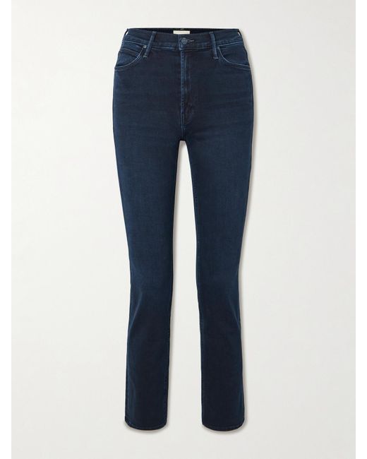 Jean Droit Taille Mi-Haute The Dazzler Ankle Mother en coloris Blue