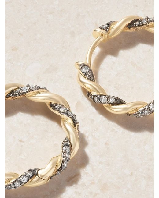 Lucy Delius Natural 14-Karat And Diamonds Earrings