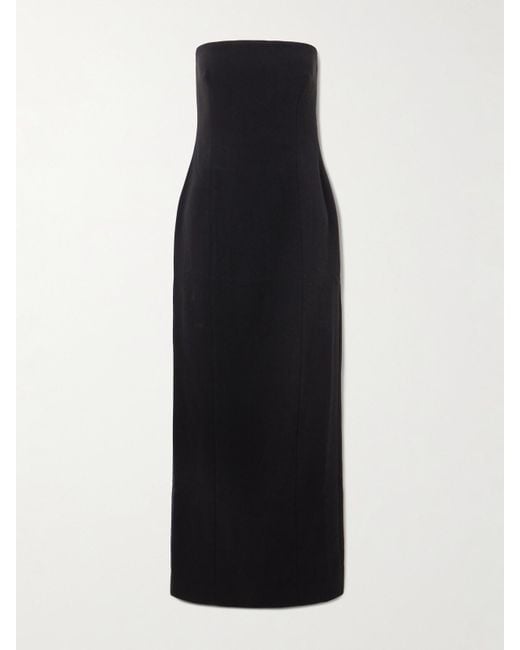 Solace London Black Anderson Trägerlose Robe Aus Crêpe