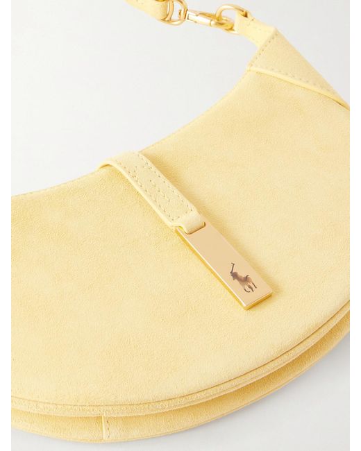 Polo Ralph Lauren Yellow Polo Id Mini Suede Shoulder Bag