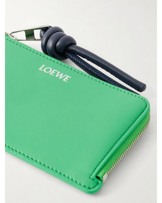 Loewe Green Knot Leather Cardholder